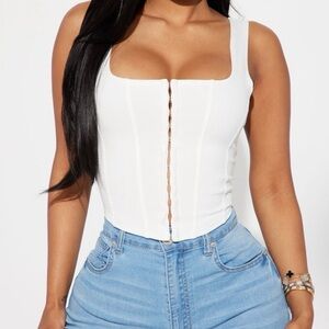 Fashion Nova White Corset Top